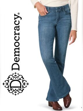 Democracy Women’s Sz 16 Medium Indigo Itty‎ Bitty Bootcut Jeans